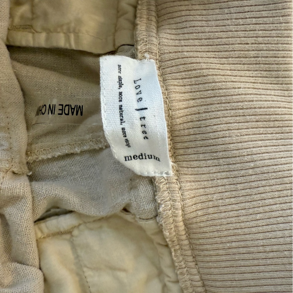 Love Tree Light Tan Pants Linen Blend size M - Picture 5 of 5